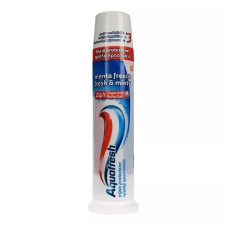 Pasta de dinti 3 in 1 Fresh & Minty Family Protection, 100 ml, Aquafresh