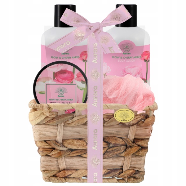 Set cosmetice Peony & Cherry Amber, 4 produse, Aurora