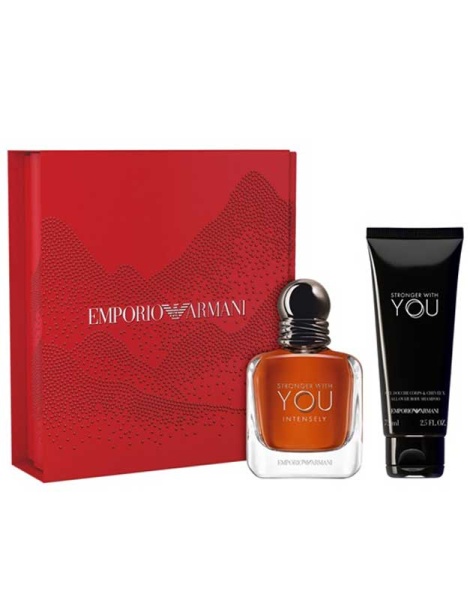 Set Stronger With You Intensely Apa de parfum 50 ml + Gel de dus 75 ml, Armani