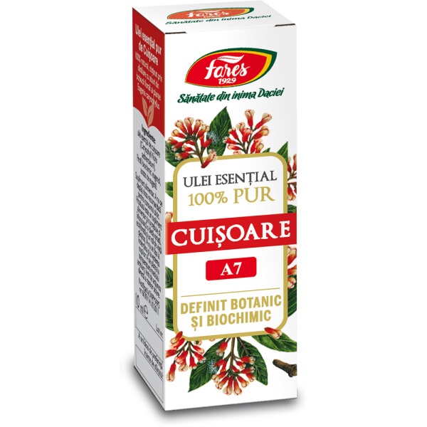Ulei esential de cuisoare A7, 10 ml, Fares