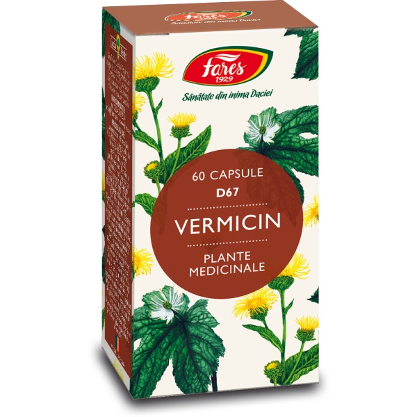 Vermicin, D67, 60 capsule, Fares