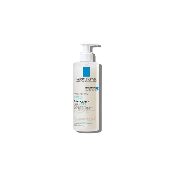 Crema hidratanta de spalare pentru pielea grasa fragilizata Effaclar H Iso-Biome, 390ml, La Roche-Posay