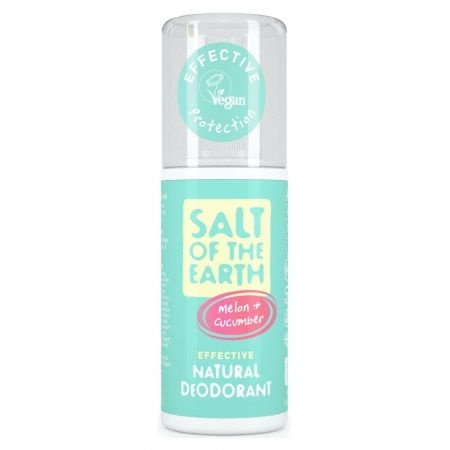 Deodorant vegan spray cu pepene si castravete Pure Aura, 100 ml, Salt Of The Earth