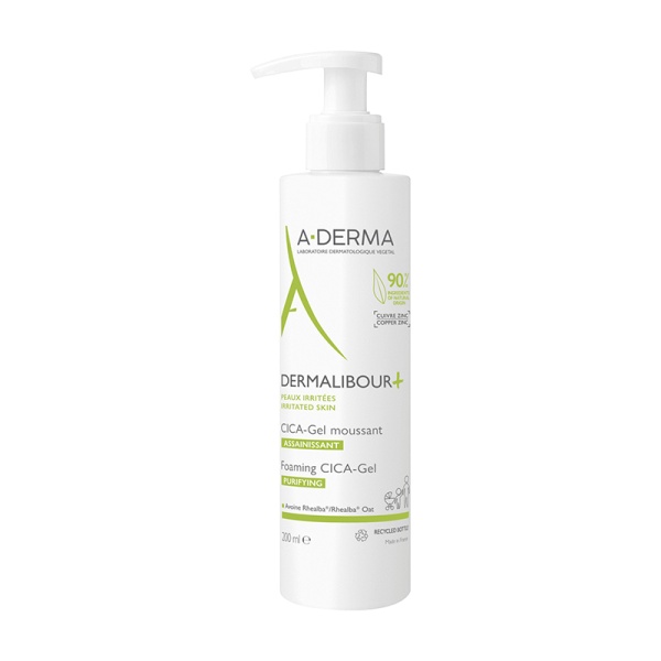 Dermalibour+ Cica gel spumant purificator, 200 ml, A-Derma