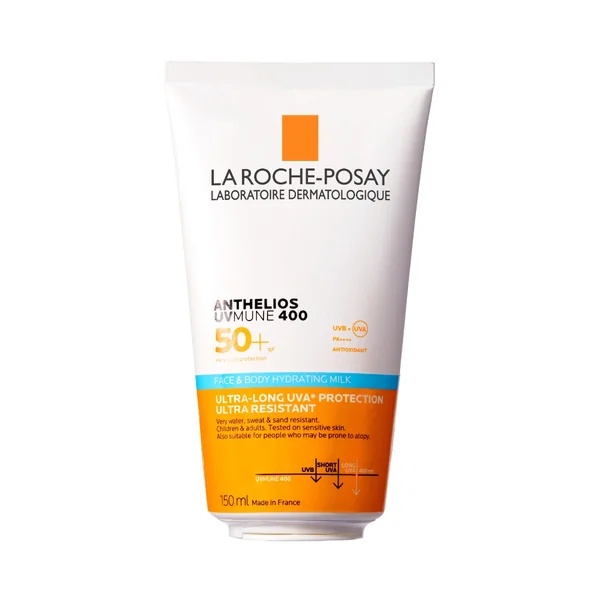Lapte hidratant pentru fata si corp cu SPF 50+ Anthelios UVMUNE 400, 150 ml, La Roche-Posay