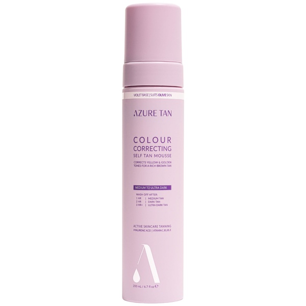 Spuma autobronzanta - Baza violet Mediu spre inchis, 200ml, Azure Tan