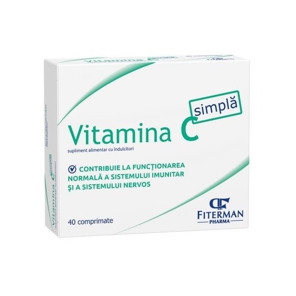 Vitamina C Simpla 180 mg, 40 comprimate, Fiterman