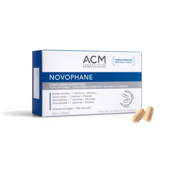 Capsule pentru par si unghii Novophane, 60 capsule, Acm