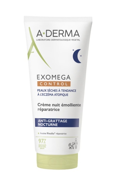 Crema reparatoare emolienta de noapte Exomega Control, 200 ml, A-Derma