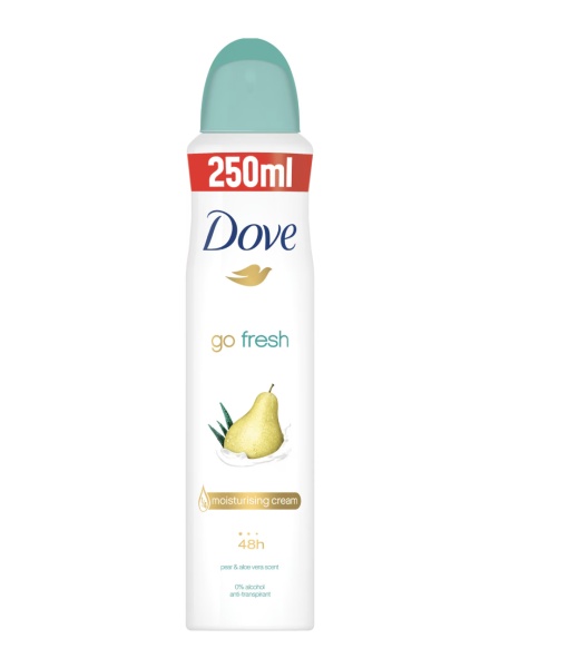 Deodorant Spray Go Fresh Pear si Aloe Vera, 250 ml, Dove