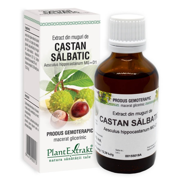 Extract din muguri de Castan salbatic, 50 ml, PlantExtrakt