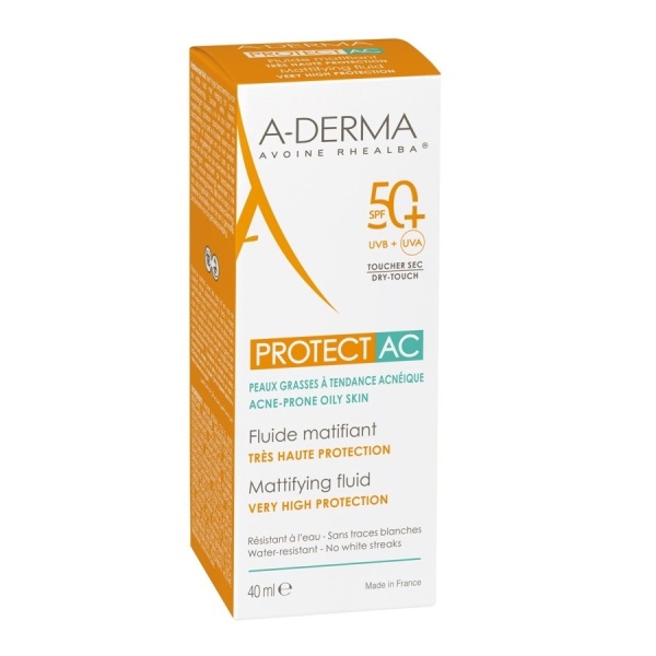 Fluid Matifiant AC SPF 50+ Protect, 40 ml, A-Derma