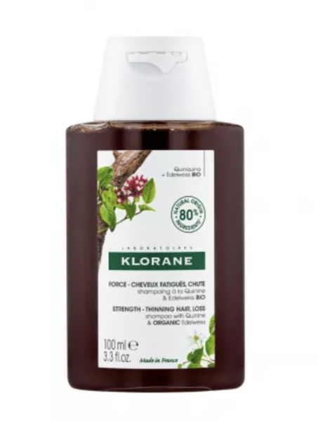 Sampon cu chinina si floare de colt bio, 100 ml, Klorane