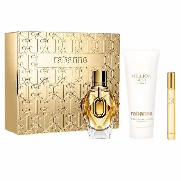 Set Lady Million Gold Apa de parfum 90 ml + Lotiune de corp 100 ml + Apa de parfum 10 ml, Paco Rabanne