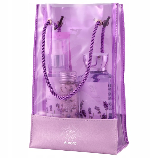 Set pentru femei 3 cosmetice cu parfum de lavanda într-o pungă decorativă, 1873 Aurora