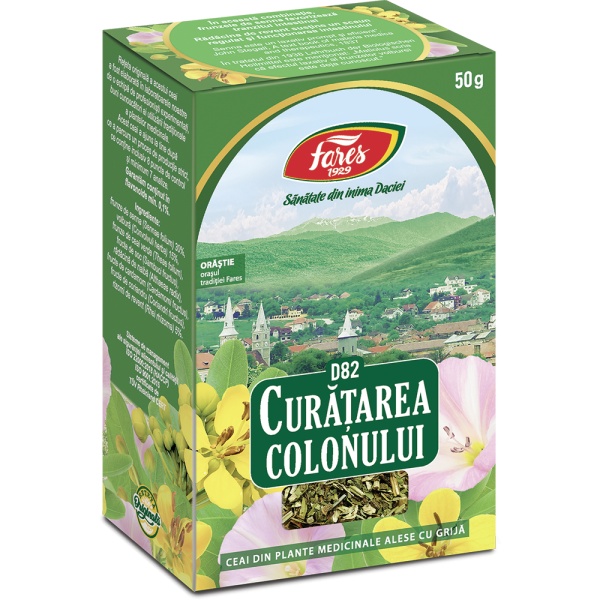 Ceai curatarea colonului D82, 50g, Fares