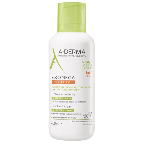 Crema emolienta Exomega Control, 400ml, A-derma