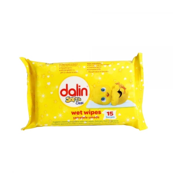 DALIN SERVETELE UMEDE BUZUNAR 15BUC SOFT CLEAN