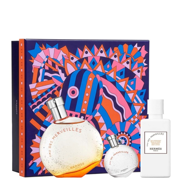 Eau des Merveilles Set Cadou Eau de Toilette 50 ml + EDT 7.5 ml + Lapte de corp 40 ml, Hermes