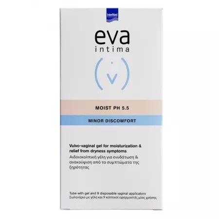 Gel vulvo-vaginal Moist Long Action, 9 aplicatoare vaginale, Eva Intima