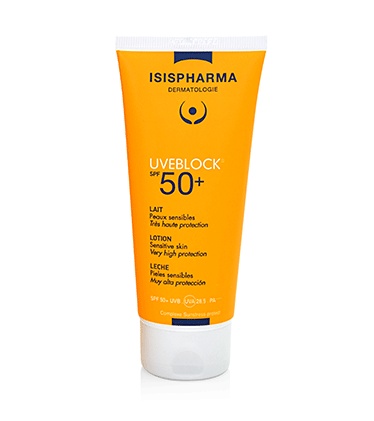 Lapte de corp cu protectie solara Uveblock SPF50+, 100ml, Isis Pharma