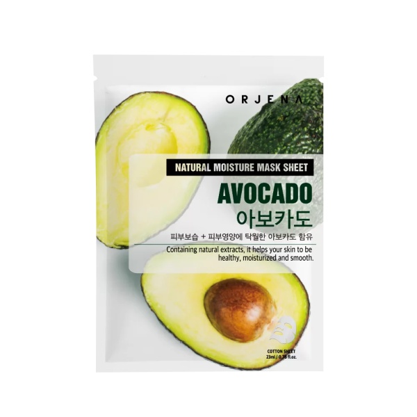 Masca servetel cu efect calmant Moisture Avocado, 23 ml, Orjena