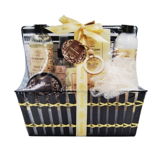 Set Cadou Essentials Leaves, ceai alb, 7 produse, Aurora