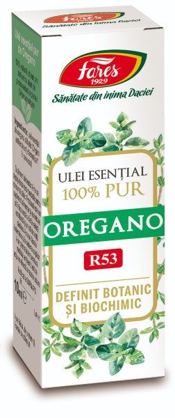 Ulei esential de oregano 100% pur (R53), 10ml, Fares