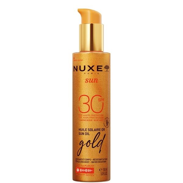 Ulei pentru bronzat SPF30 cu particule strălucitoare Sun, 150 ml, Nuxe