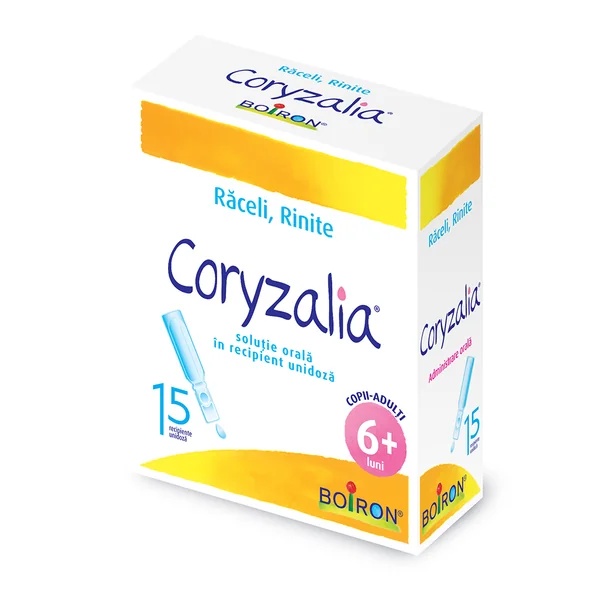 Coryzalia solutie orala in recipient unidoza, 15 unidoze, Boiron