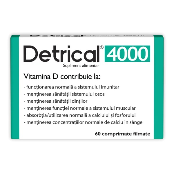 Detrical Vitamina D3 4000 UI, 60 comprimate, Zdrovit