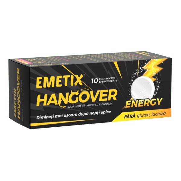 Emetix Hangover Energy, 10 comprimate, Fiterman