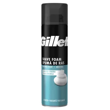 Spuma de ras pentru piele sensibila Sensitive Classic, 200 ml, Gillette