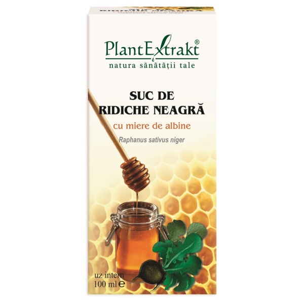 Suc de ridiche neagra cu miere de albine, 100 ml, Plantextrakt