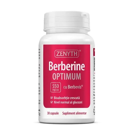 Berberina Optimum cu Berbevis® extract 550 mg, 30 capsule, Zenyth