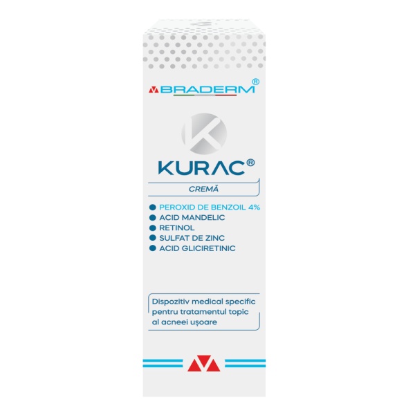 Crema Kurac pentru tratamentul acneei, 30ml, Braderm