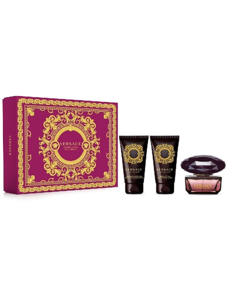 Crystal Noir Set Cadou – EDT 50 ml + Loțiune de corp 50 ml + Gel de duș 50 ml, Versace