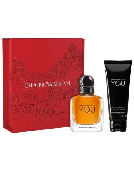 Set Stronger With You, Apă de Toaletă 50 ml + Gel de Duș 75 ml, Armani