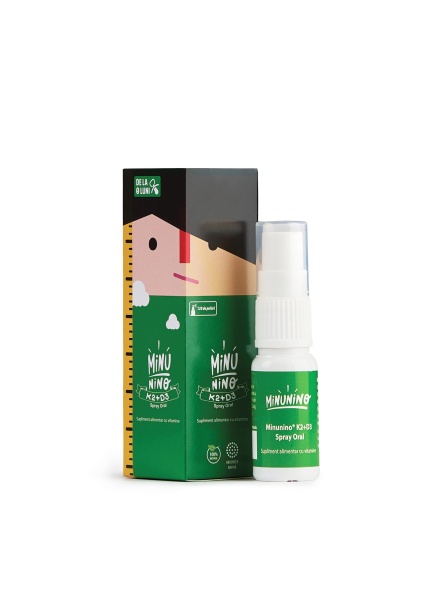 Spray oral vitamina D3+K2 Minunino, 12.5ml, Medimow