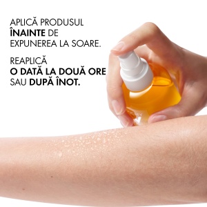 Apa cu protectie solara SPF 50 cu beta-caroten pentru fata si corp Capital Soleil, 200 ml, Vichy - Img 3