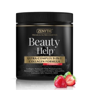 Beauty Help Ultra-Complex 9-in-1 Collagen Formula cu aroma de capsuni, 300g, Zenyth - Img 1