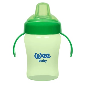 Canita colorata anti-varsare cu maner si cioc din silicon 775 6+ luni, 240ml, Wee Baby - Img 3