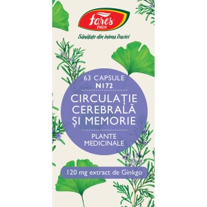 Circulatie cerebrala si memorie 1, N132, 63 capsule, Fares - Img 2