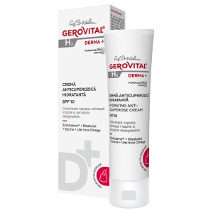 Crema anticuperozica hidratanta SPF10 H3 Derma+, 50ml, 402, Gerovital