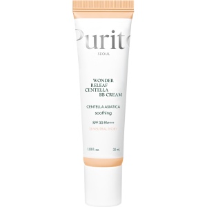 Crema BB multifunctionala cu SPF 30 PA+++ Nuanta 13 Neutral Ivory Wonder Releaf Centella, 30 ml, Purito