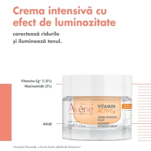Crema de fata intensiva cu efect de luminozitate Vit Activ Cg, 50ml, Avene - Img 2