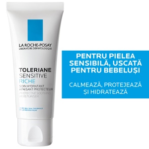 Crema hidratanta pentru ten sensibil sau uscat Toleriane Sensitive Riche, 40 ml, La Roche-Posay - Img 2