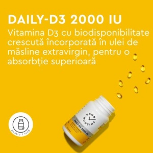 Daily D3 Good Routine, 2000 UI, 60 capsule, Secom - Img 3