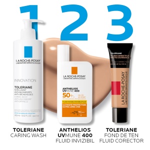 Fond de ten fluid corector cu SPF 25 pentru piele sensibila Nuanta 10 Toleriane, 30 ml, La Roche-Posay - Img 6