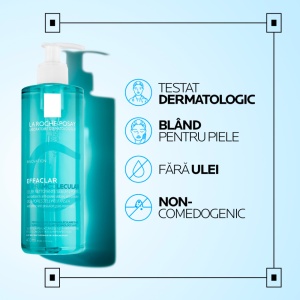 Gel de curatare pentru excesul de sebum și pori vizibili Effaclar Supramolecular, 400 ml, La Roche-Posay - Img 7